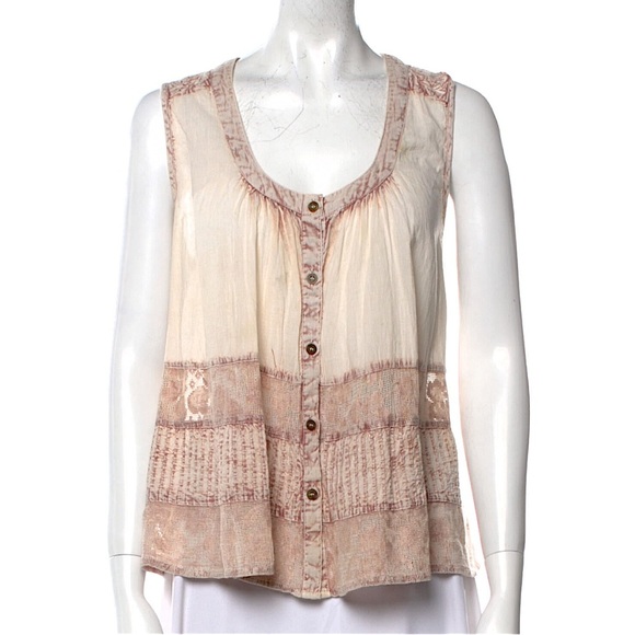 Rachel Zoe Tops - NWT Rachel Zoe Colorblock Knit Sleeveless Button Blouse Shirt Top Paisley S